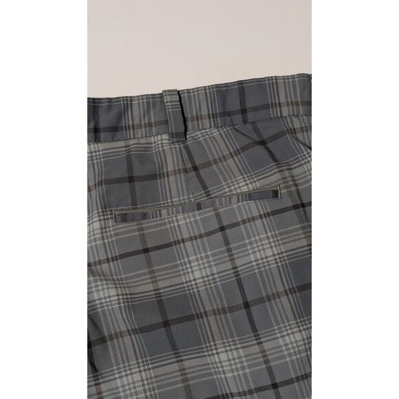 Nike Golf Plaid Shorts Mens 38 Preppy Tour Performance Gray Dri-Fit Lightweight - Picture 6 of 8